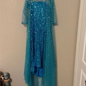 Frozen Elsa Sparkling Blue Kids Costume Dress size 6/7